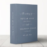 Simple Solid Color Dusty Blue Wedding Photo Album 3 Ring Binder<br><div class="desc">Simple Solid Color Dusty Blue Wedding Photo Album Binder. This modern minimal Album option is simple classic and elegant with a plain solid background color and a pretty signature script calligraphy font with tails. Shown in the new Colorway. Available in several color options, or feel free to edit the colors...</div>