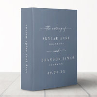 Simple Solid Color Dusty Blue Wedding Photo Album