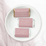 Simple Solid Color Dusty Mauve Wedding Monogram Hershey's Miniatures<br><div class="desc">Simple Solid Color Dusty Mauve Wedding Monogram Reception Personalized Candy Favors. This modern wedding or any event custom candies are simple and minimal with a plain solid background color and trendy signature calligraphy script fonts. Shown in the new Wedding Color Palette. Also features a simple monogram on the back. The...</div>