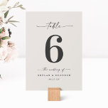 Simple Solid Color Gardenia Off-White Wedding Table Number<br><div class="desc">Simple Solid Color Gardenia Off-White Wedding Reception Dinner Table Numbers. This modern chic Table Card is simple classic and elegant with a plain solid background color and a pretty signature script calligraphy font with tails. Shown in the new Colorway. Available in several color options, or feel free to edit the...</div>