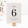 Simple Solid Color Gardenia Off-White Wedding Table Number