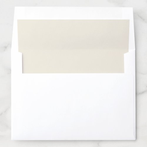 Simple Solid Color Ivory Wedding Envelope Liner