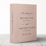 Simple Solid Color Light Pink Wedding Photo Album<br><div class="desc">Simple Solid Color Light Pink Wedding Photo Album Binder. This modern minimal Album option is simple classic and elegant with a plain solid background color and a pretty signature script calligraphy font with tails. Shown in the new Colorway. Available in several color options, or feel free to edit the colors...</div>