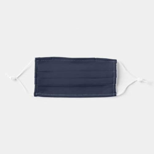 Simple Solid Color Navy Blue Adult Cloth Face Mask