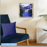 Simple Solid Color Navy Blue  Throw Pillow<br><div class="desc">Simple Solid Color Navy Blue PILLOW (#1F236F). This pillow is suitable for Hanukah holiday decoration and you can easily pair it with other pillows in the same color scheme as the main blue multiple candles pillow. The best look is achieved with a set of various blue pillows. Check the Collection...</div>