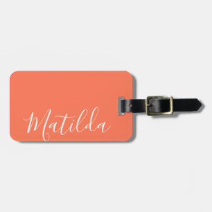 Simple Solid color Neon Personalized Name Luggage Tag