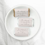 Simple Solid Color Off-White Ecru Wedding Monogram Hershey's Miniatures<br><div class="desc">Simple Solid Color Off-White Ecru Wedding Monogram Reception Personalized Candy Favors. This modern wedding or any event custom candies are simple and minimal with a plain solid background color and trendy signature calligraphy script fonts. Shown in the new Wedding Color Palette. Also features a simple monogram on the back. The...</div>