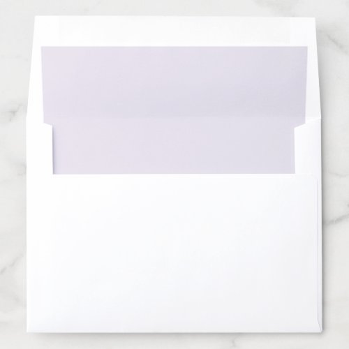 Simple Solid Color Pastel Lavender Wedding Envelope Liner