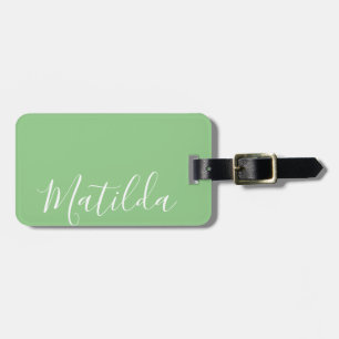 Simple Solid color Personalized Name Luggage Tag