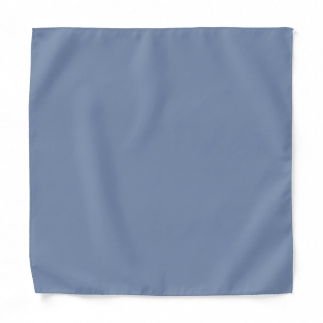 Simple solid color plain slate blue bandana (Front)