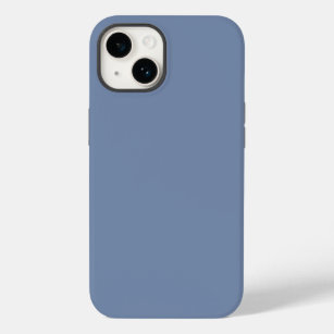 Simple solid color plain slate blue Case-Mate iPhone 14 case