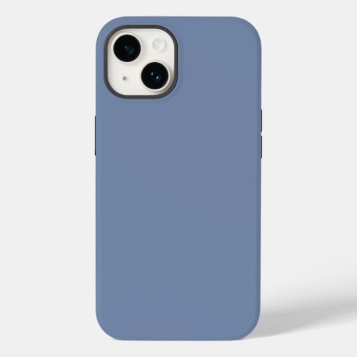 Simple solid color plain slate blue Case_Mate iPhone 14 case