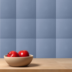 Simple solid color plain slate blue ceramic tile