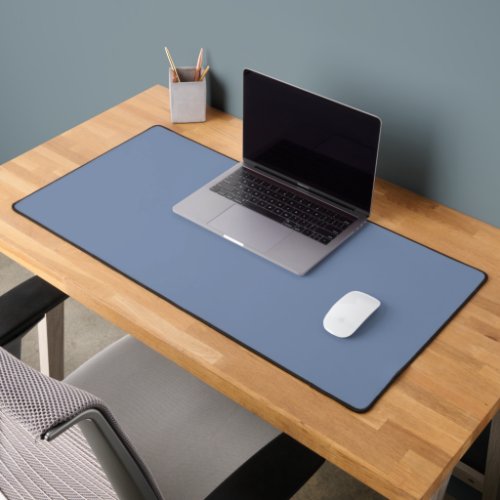 Simple solid color plain slate blue desk mat
