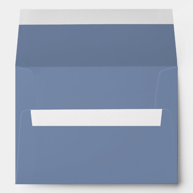 Simple solid color plain slate blue envelope (Back (Bottom))