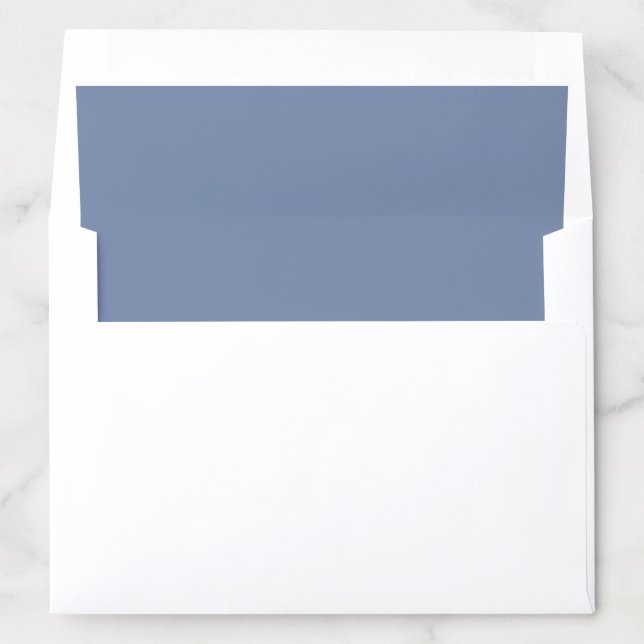 Simple solid color plain slate blue envelope liner (In Envelope)