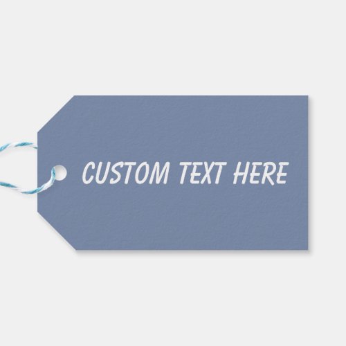 Simple solid color plain slate blue gift tags