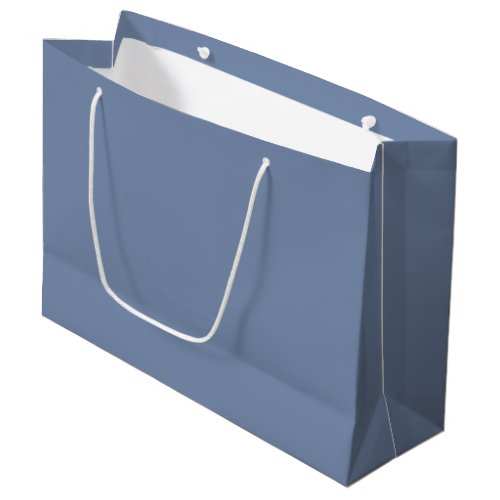 Simple solid color plain slate blue large gift bag