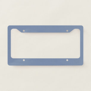 Simple solid color plain slate blue license plate frame