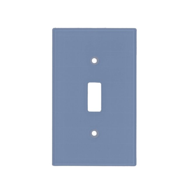 Simple solid color plain slate blue light switch cover (Front)