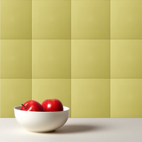 Simple solid color plain Yellow Acacia Ceramic Tile