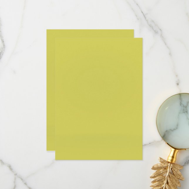 Simple Solid Color Wedding Thank You Not Card (Front/Back In Situ)