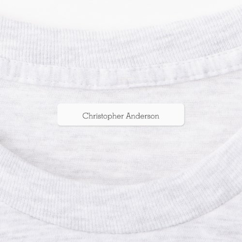 Simple Solid Color White Kids Labels