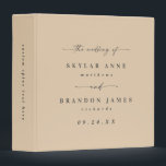 Simple Solid Color Yellow Gold Wedding Photo Album 3 Ring Binder<br><div class="desc">Simple Solid Color Yellow Gold Wedding Photo Album Binder. This modern minimal Album option is simple classic and elegant with a plain solid background color and a pretty signature script calligraphy font with tails. Shown in the Yellow Gold Colorway. Available in several color options, or feel free to edit the...</div>