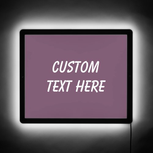 Simple solid dirty purple LED sign