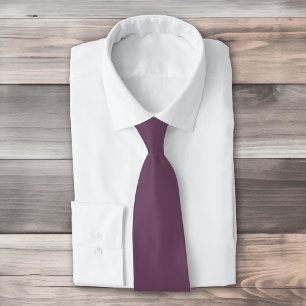 Simple solid dirty purple neck tie