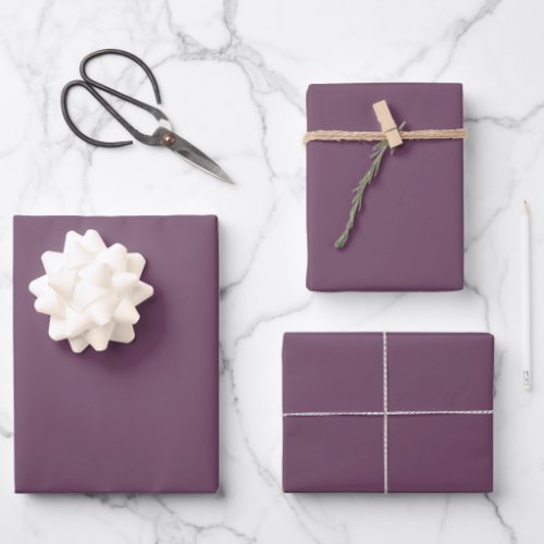 Simple solid dirty purple wrapping paper sheets