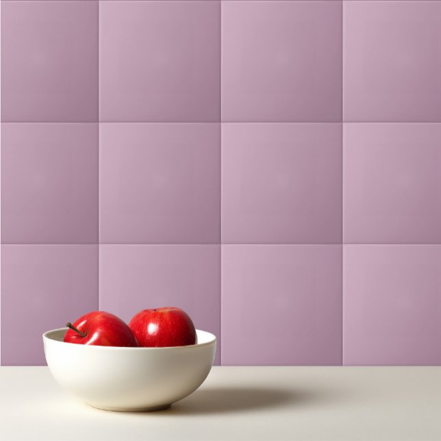 Simple solid mauve mist ceramic tile (Creator Uploaded)
