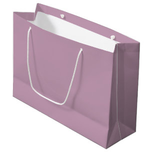 Simple solid mauve mist large gift bag