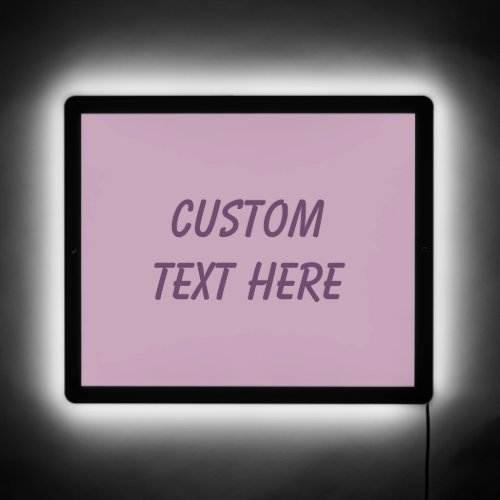 Simple solid mauve mist LED sign