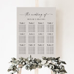 Simple Solid Off White Guest Seating Chart Sign<br><div class="desc">Simple Solid Off White Guest Seating Chart Sign. This modern minimal foam sign board is simple classic and elegant with a Simple Plain Solid Background Color and a pretty signature script calligraphy font with tails. Shown in the new Colorway. Also, optional custom photograph on the backside. Available in several color...</div>