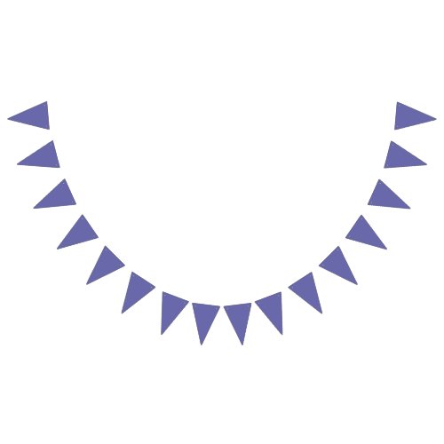 Simple Solid Purple Bunting Flags