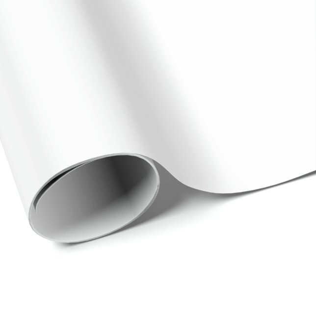 Simple Solid White Wrapping Paper (Roll Corner)
