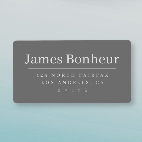 Simple  Sophisticated Return Address Label