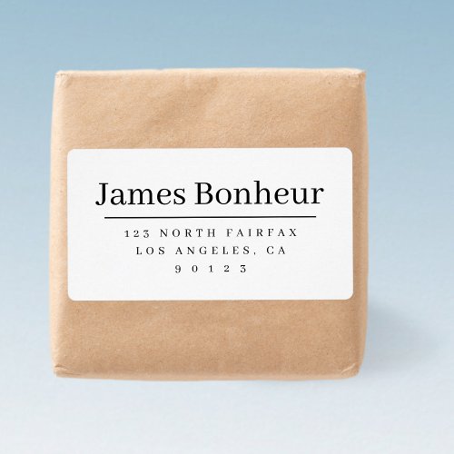 Simple  Sophisticated Return Address Label