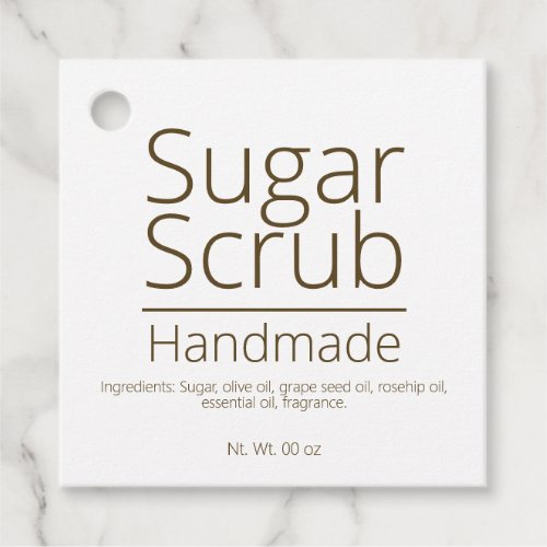 Simple Sophisticated Sugar Scrub Business Hobby Favor Tags