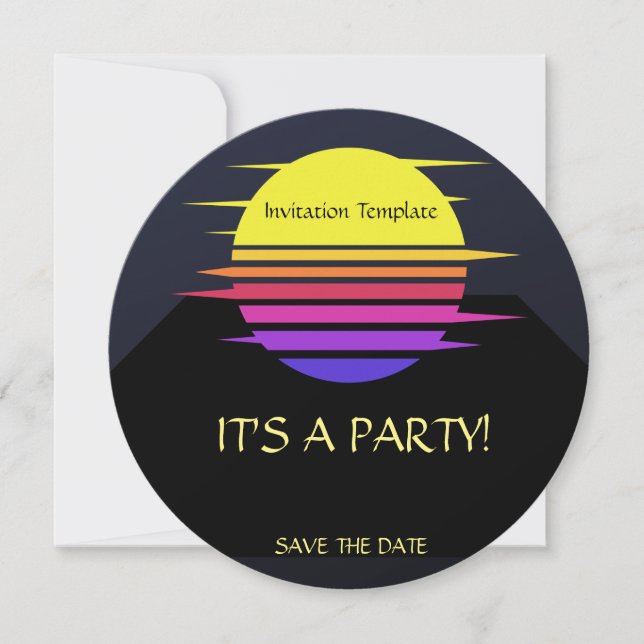 Simple Southwestern Sun Invitation (Front)