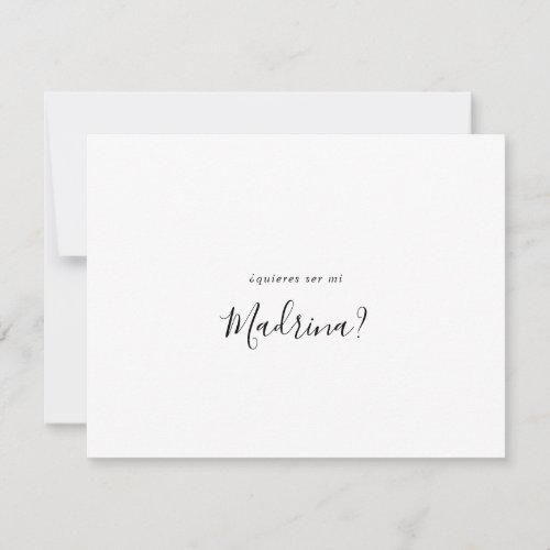 Simple Spanish Bridesmaid Proposal Note Card