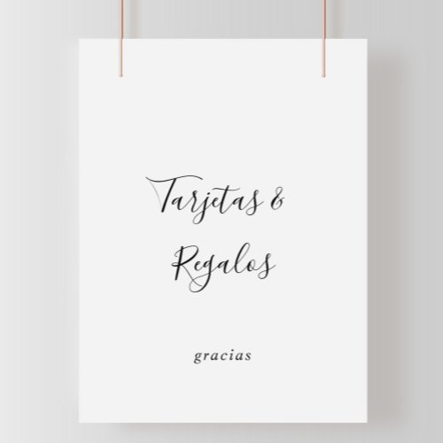 Simple Spanish Tarjetas and Regalos Sign