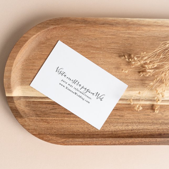 Simple Spanish Wedding Website Enclosure Card (Creator Uploaded)