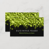 Simple Sparkle Green Lights Business Card (Front/Back)