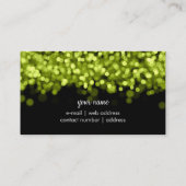 Simple Sparkle Green Lights Business Card (Back)