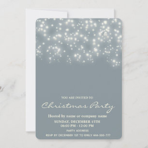 Simple sparkle luxury corporate Christmas party Invitation