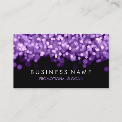 Simple Sparkle Purple Lights Business Card Templates
