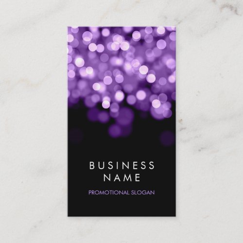 Simple Sparkle Purple Lights Business Card