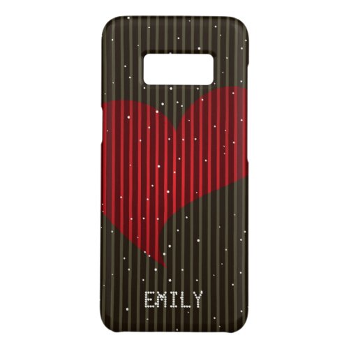 Simple Sparkling Valentines Heart Case_Mate Samsung Galaxy S8 Case